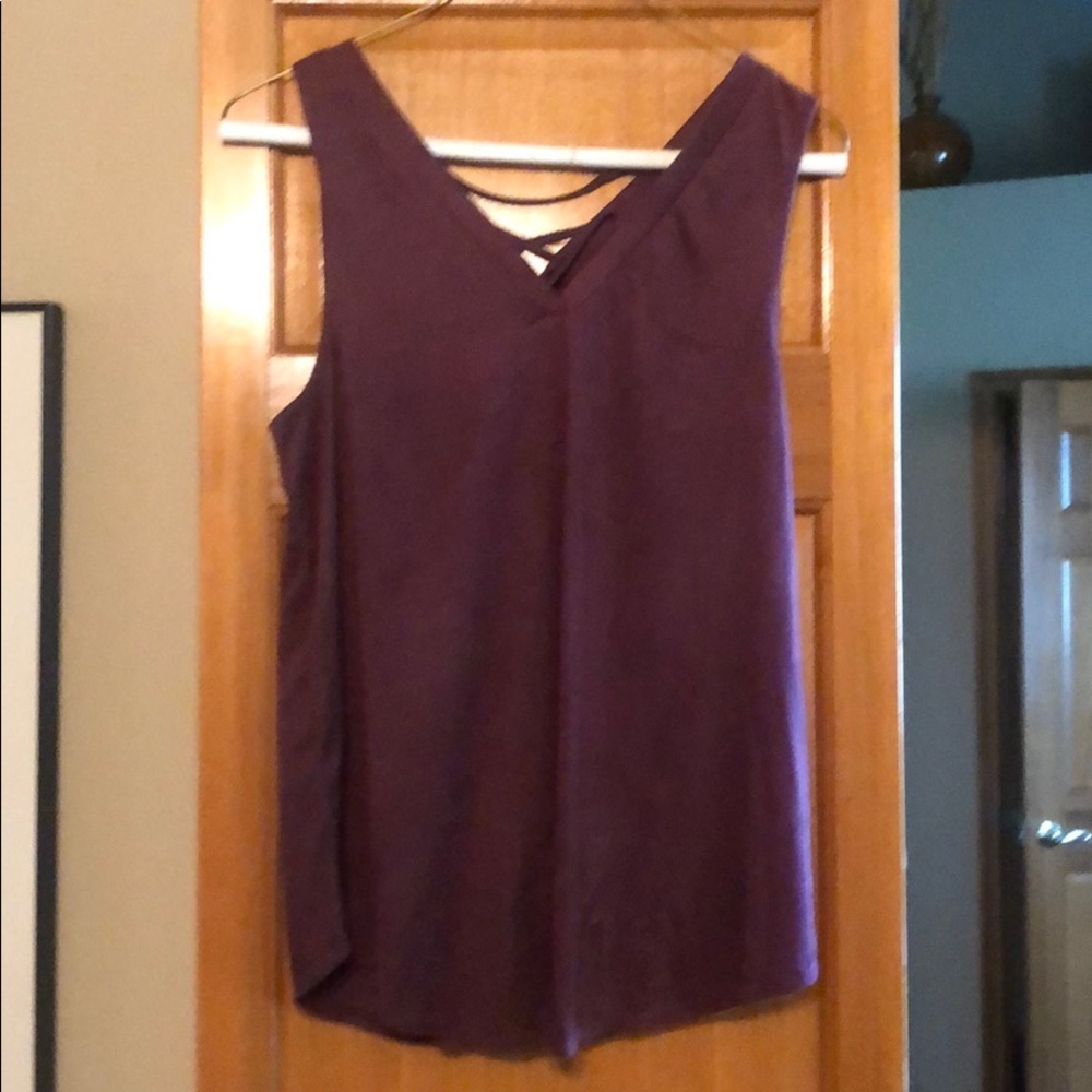 Polyester dark purple tank top